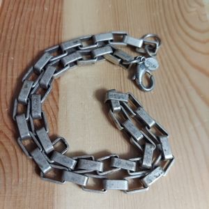 Panama Jack Distressed Silver Chain Link Necklace